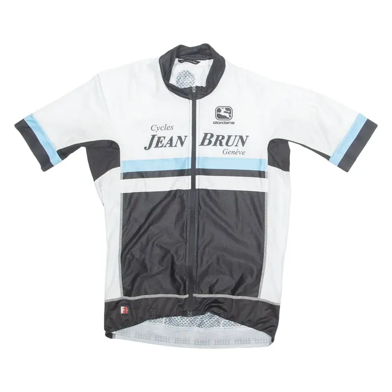GIORDANA Cycling Full Zip Mens Jersey Black High Neck L
