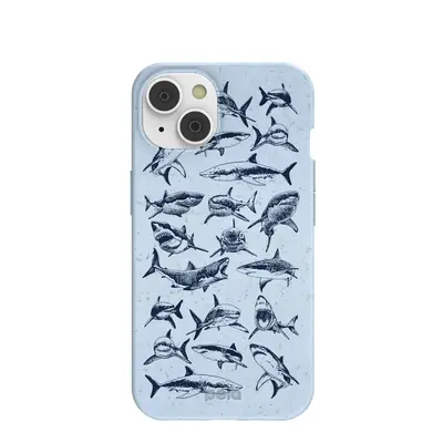 Powder Blue Great White iPhone 14/16e Case