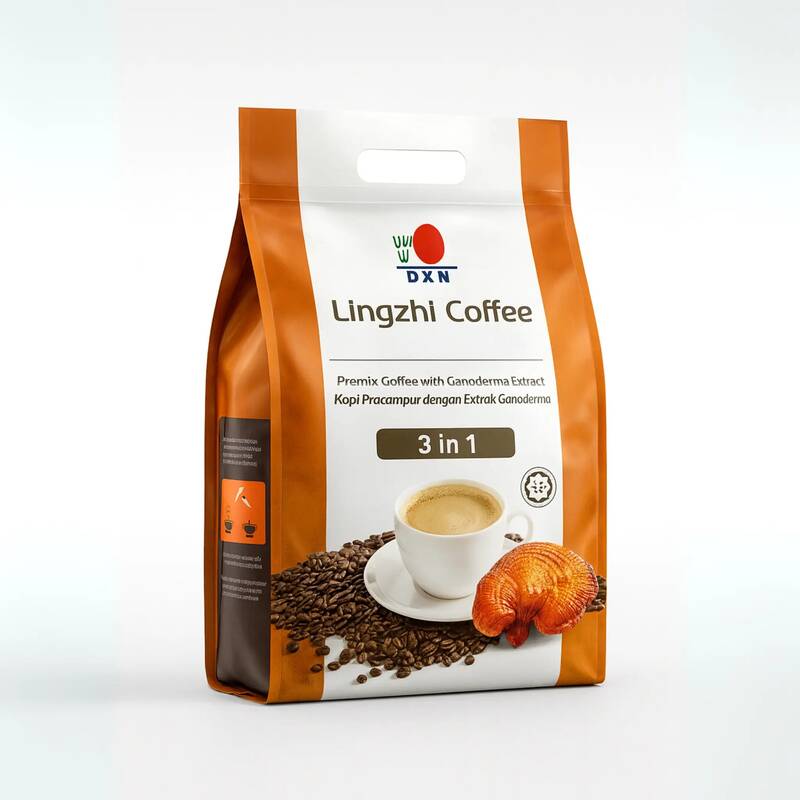 Lingzhi Coffee, Ganoderma Coffee, Instant Beverage, 3 in 1, 20 Pack