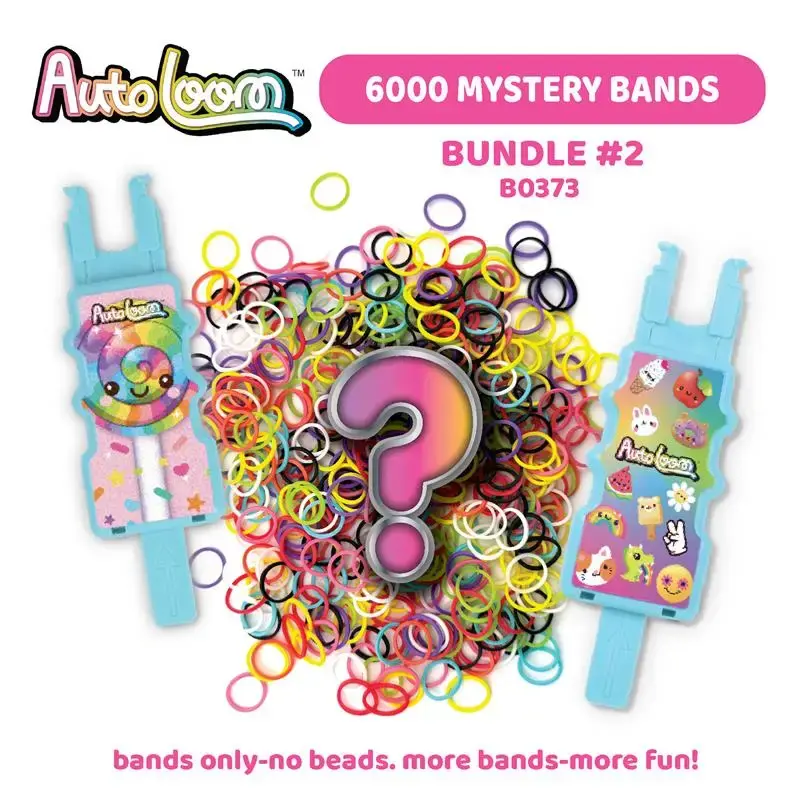 Rainbow Loom 2X Auto Loom + 6000 Mystery Rubber Bands - Innovative Design for Bracelet-Making Fun and Creative Accessories El...