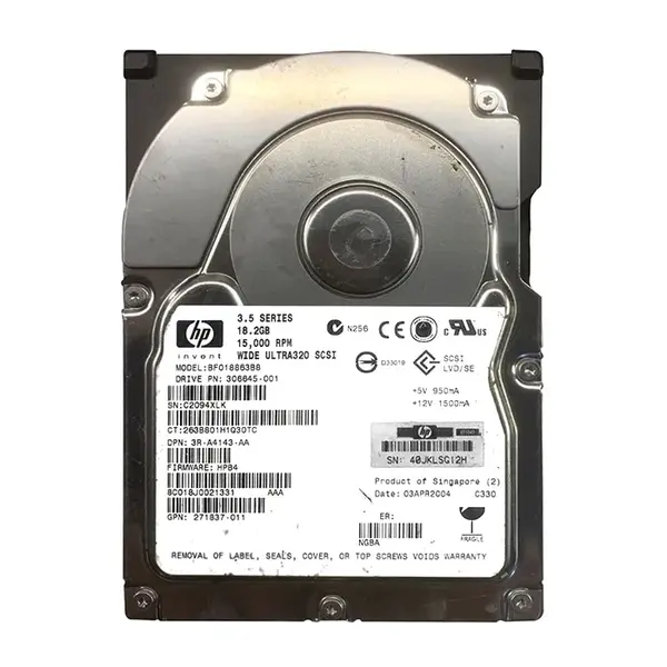 3R-A4143-AA HP 18.2GB Ultra-320 SCSI 15000 3.5-inch Hard Drive