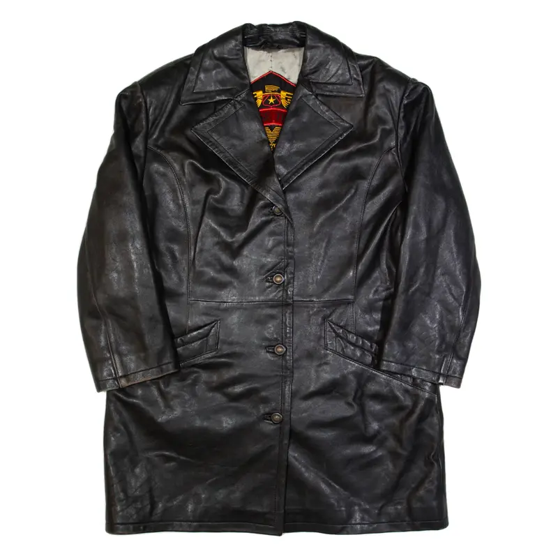 VALENTI Womens Jacket Black Leather L