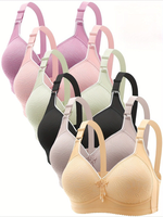 6-piece set discountWomen's Adjustable Strap Push Up Bra, Elegant SoftComfortable Breathable Adjustable Hook & Eye LingerieTo...