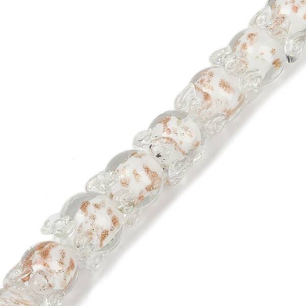 Gold Sand Lampwork Beads Strands