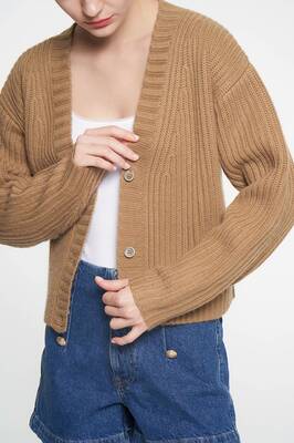 Cardigan C1 C18 Flora Camel | Color: CAMEL | Size: L