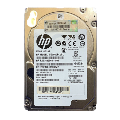 713943-001 HP 900GB 6Gb/s SAS 10000 2.5-inch 64MB Hard Drive