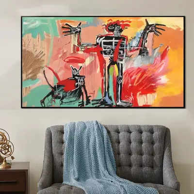 Urban Style Paintings On Canvas Neo Expressionism Painting Street Art Weird Artwork 30x46 Art Graffiti Style Wall Art | BOY A...