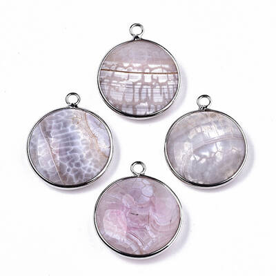 Natural Fire Agate Pendants