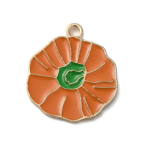 Thanksgiving Day Golden Tone Alloy Enamel Pendants