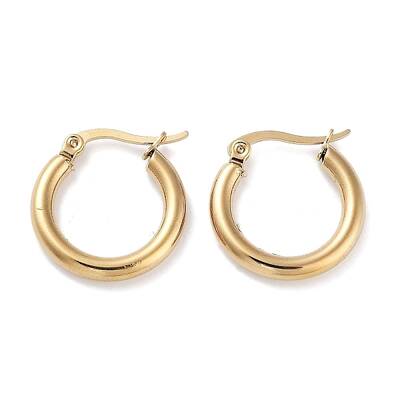 Ring 304 Stainless Steel Hoop Earrings for Women Men