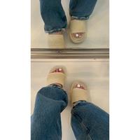 Claire Platform Raffia Sandal - Comfortable Summer Platform Raffia Detail Sandal