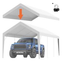 VEVOR Carport Replacement Canopy Cover 10 x 20 ft, Garage Top Tent Shelter Tarp Heavy-Duty Waterproof & UV Protected, Easy In...
