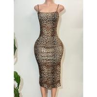 CAMPBELL CHEETAH PRINT SIDE SLIT BODYCON MINI DRESS