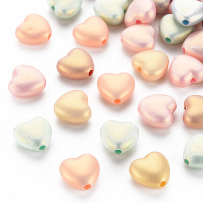 Spray Painted Opaque Acrylic Beads