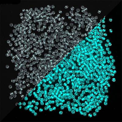 Glow in the Dark Luminous Transparent Glass Round Seed Beads