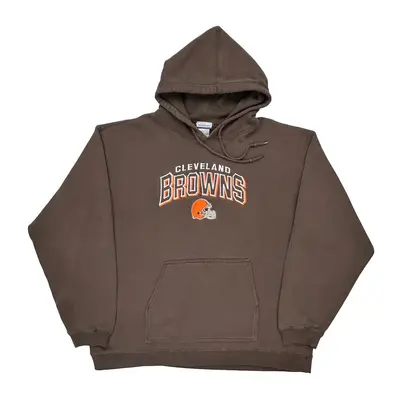 Cleveland Browns Reebok Nfl Hoodie - XL Brown Cotton Blend