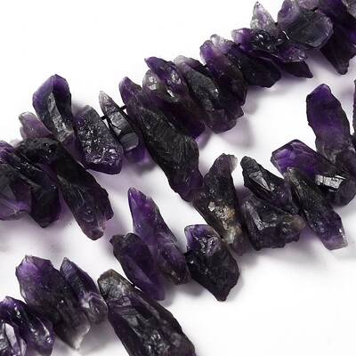 Rough Raw Natural Amethyst Beads Strands