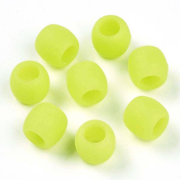 Frosted Opaque Acrylic Beads
