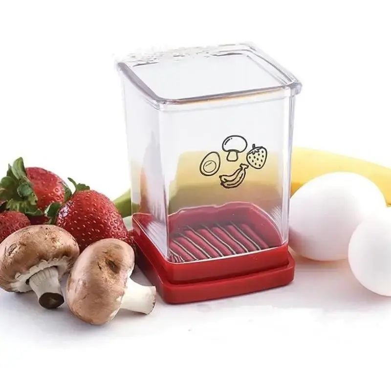 Stainless steel fruit and vegetable cup slicer - a slicer for quickly making slices of salad, eggs, strawberries, bananas and...
