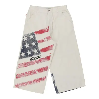 Age 12-13 Moschino Shorts - 27W 18L White Cotton | Size: 27