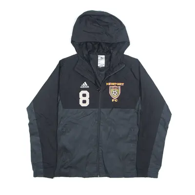 ADIDAS Newport Fc Windbreaker Jacket Black Boys 11-12 Years