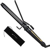 Lanvier 1 Inch Extra Long Hair Curling Iron with Ceramic Tourmaline Barrel, Professional Hair Curler up to 450°F with Dual V...