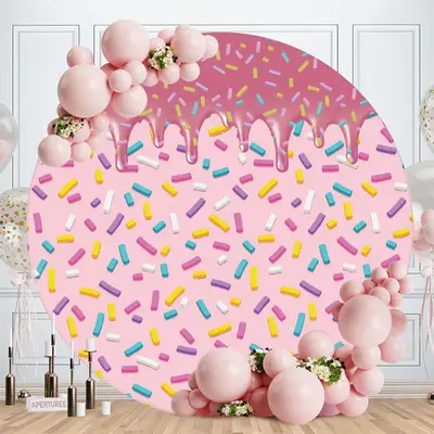 Aperturee Rose Gold Happy 30Th Birthday Circle Backdrop | Custom Circle Backdrop Birthday | Custom Round Birthday Backdrop | ...