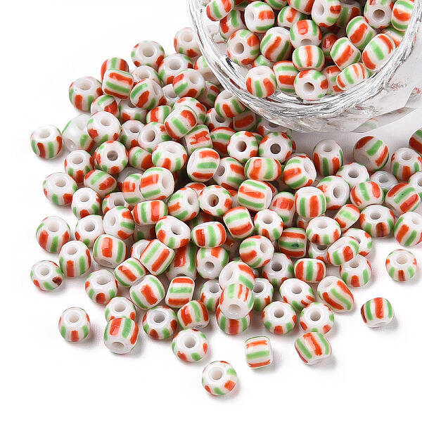 6/0 Opaque Colours Seep Glass Seed Beads