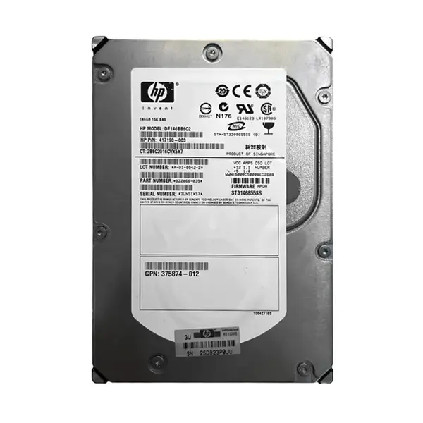 417190-003 HP 146GB 3Gb/s SAS 15000 3.5-inch Hard Drive