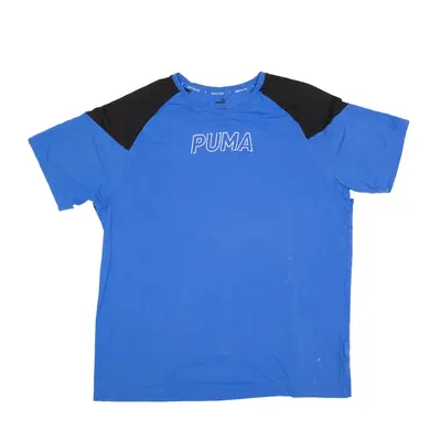 PUMA T-Shirt Blue Short Sleeve Mens L
