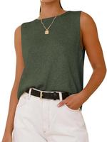 BTFBM Women's Sleeveless Sweater Vest 2025 Summer Casual Loose Fit Lightweight Ribbed Knit Crew Neck Ribbed Tank Top