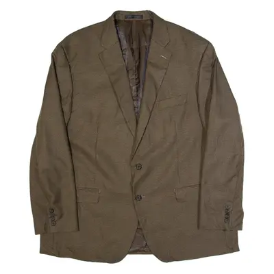 LAUREN RALPH LAUREN Mens Blazer Jacket Brown Houndstooth L