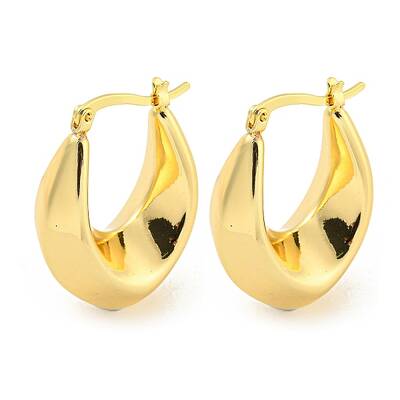 Rack Plating Brass Hoop Earrings