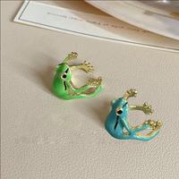 2pcs Lucky Leap Frog Ring - Symbol of Energy and GoodFortune for Couples or Friendship Cute