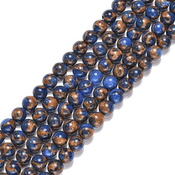 Synthetic Gold Clinquant Stone Beads Strands