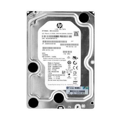 657749-001 HP 1TB 6Gb/s SATA 7200 3.5-Inch Hard Drive