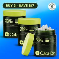 Cata-Kor NAD+ Core - 3x 250mg NAD Supplement - 180 Capsules - Boost Vital NAD+ Levels - Healthcare & Fitness - Official Store...