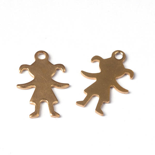 Ion Plating(IP) Girl 304 Stainless Steel Pendants