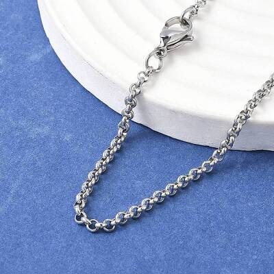 Tarnish Resistant 304 Stainless Steel Rolo Chain Necklaces