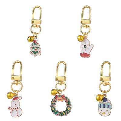 Christmas Theme Alloy Enamel Pendant Decorations