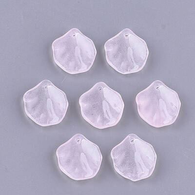 Transparent Spray Painted Glass Pendants