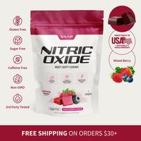 Snap Supplements - Nitric Oxide Beet Chews - 5,000mg of beets - 30 Servings - Natural Supplement Soft Chews - Mixed Berry Fla...