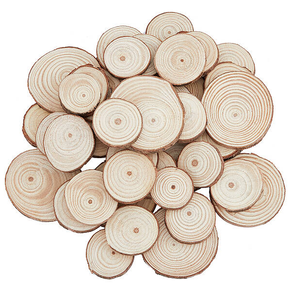 50Pcs Unfinished Natural Poplar Wood Cabochons