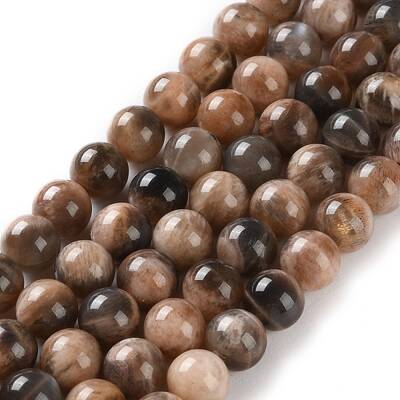 Natural Black Sunstone Beads Strands