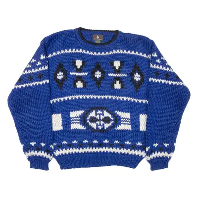 HIGH SIERRA Heavy Knit Jumper Blue Chunky Knit Womens XL