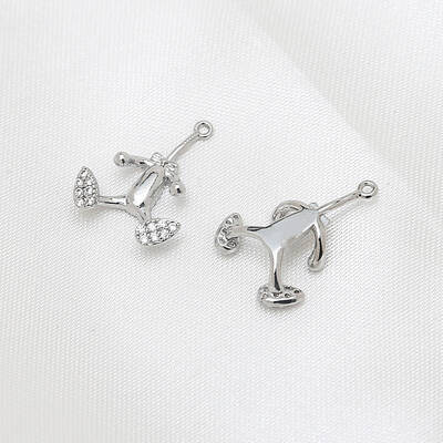 Brass Micro Pave Clear Cubic Zirconia Body Head Pins