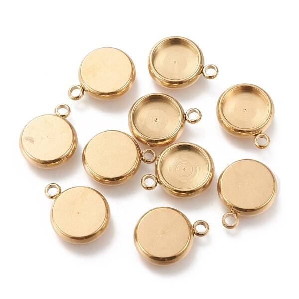 Ion Plating(IP) 304 Stainless Steel Pendant Cabochon Settings