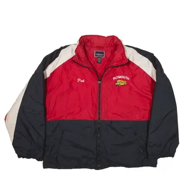 HOLLOWAY Insulated Coat Red Nylon Colourblock Mens 2XL