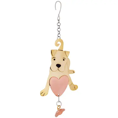 Puppy Mixed Metal Ornament - Sitting