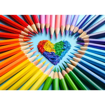 HUADADA 1000 Pieces Jigsaw Puzzles for Adult,Colorful Pencils, Perfect Home Decorations for Holiday Vacations, Family Games, ...